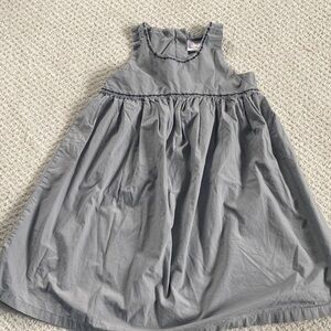 Hanna Andersson Girls' Gray Sleeveless Gathered Dress size 140
